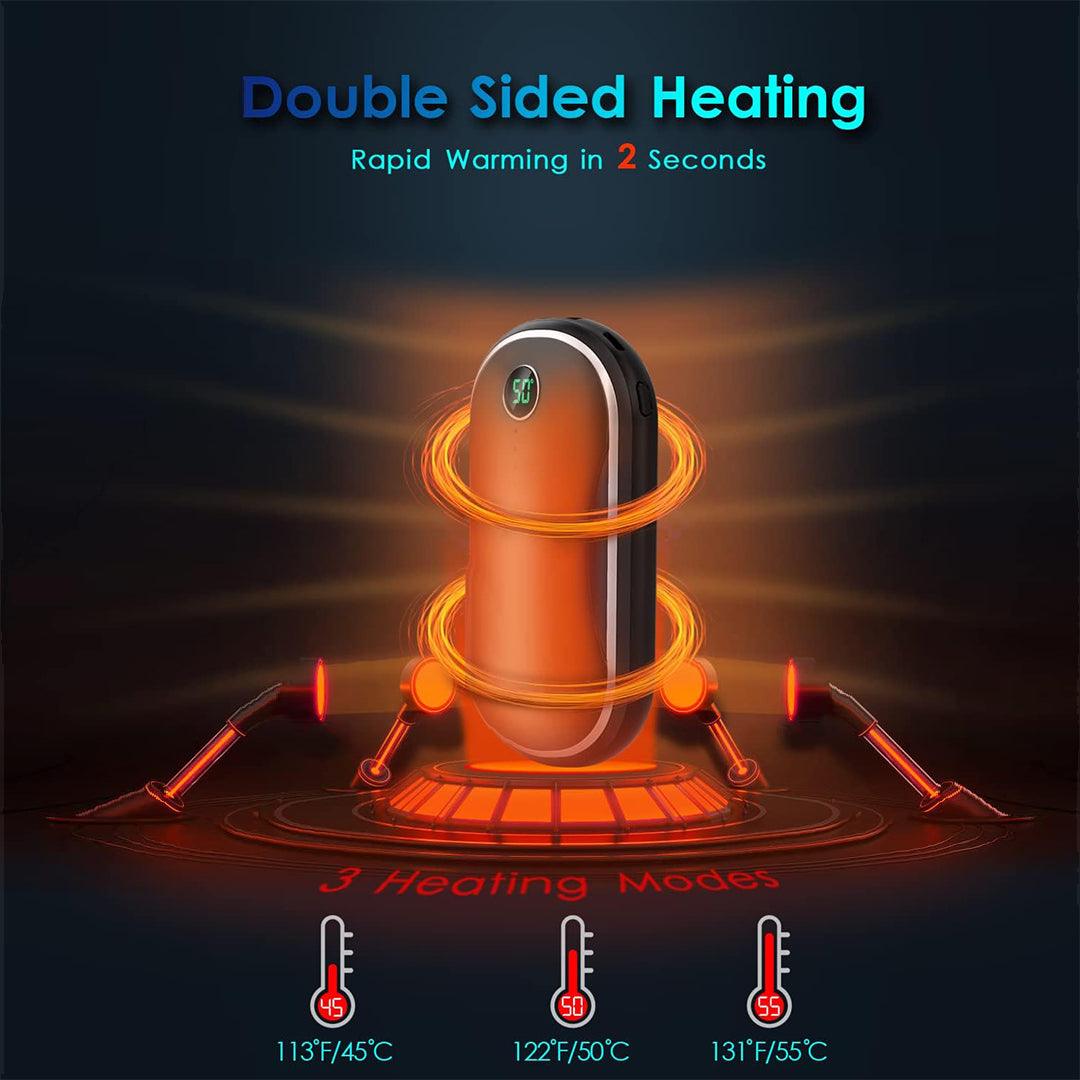 Best Hand Warmers UK - 10000mAh Rechargeable, Electronic Hand Warmer/Powerbank With Digital Apparel & Accessories - Tophatter Daily Deals