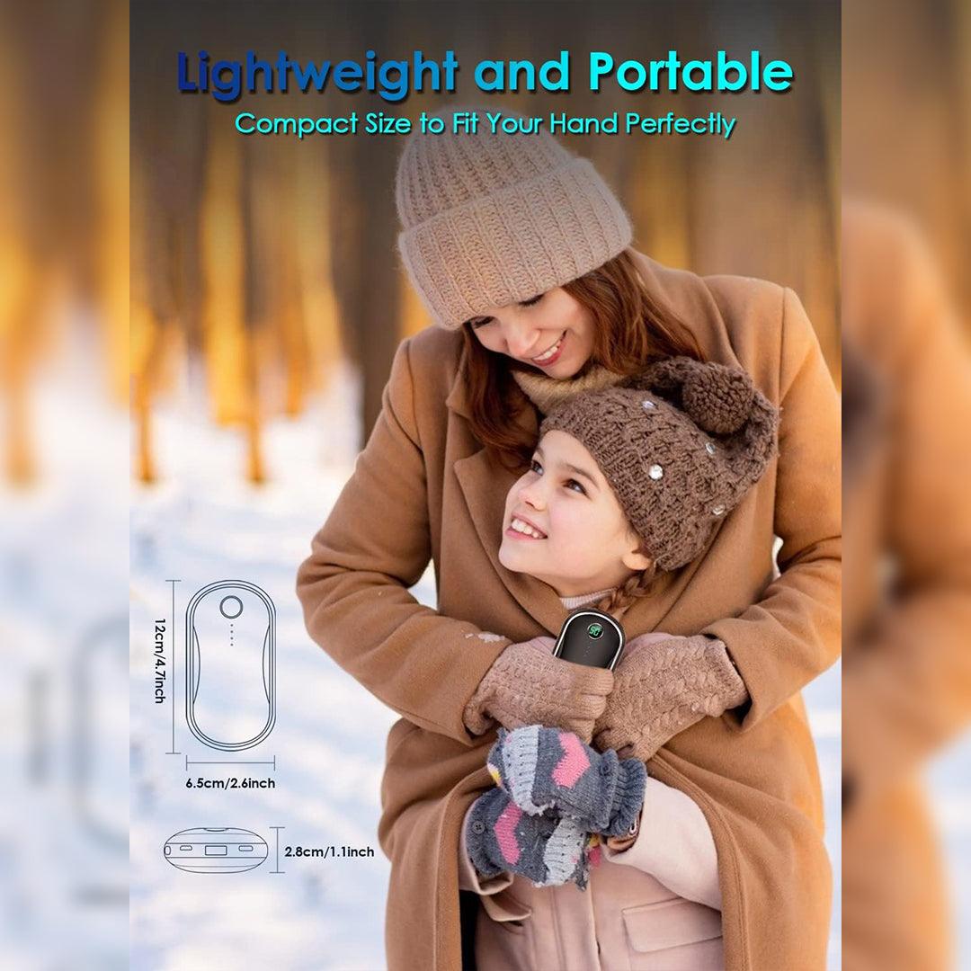 Best Hand Warmers UK - 10000mAh Rechargeable, Electronic Hand Warmer/Powerbank With Digital Apparel & Accessories - Tophatter Daily Deals