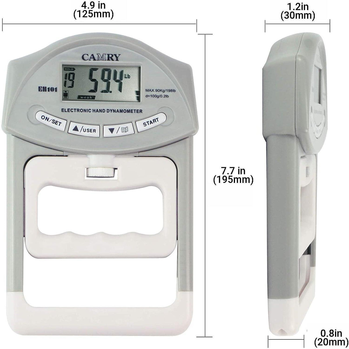 Grip Strength Tester - Digital Hand Dynamometer Grip Strength Meter 90 Kgs Exercise & Fitness - Tophatter Daily Deals