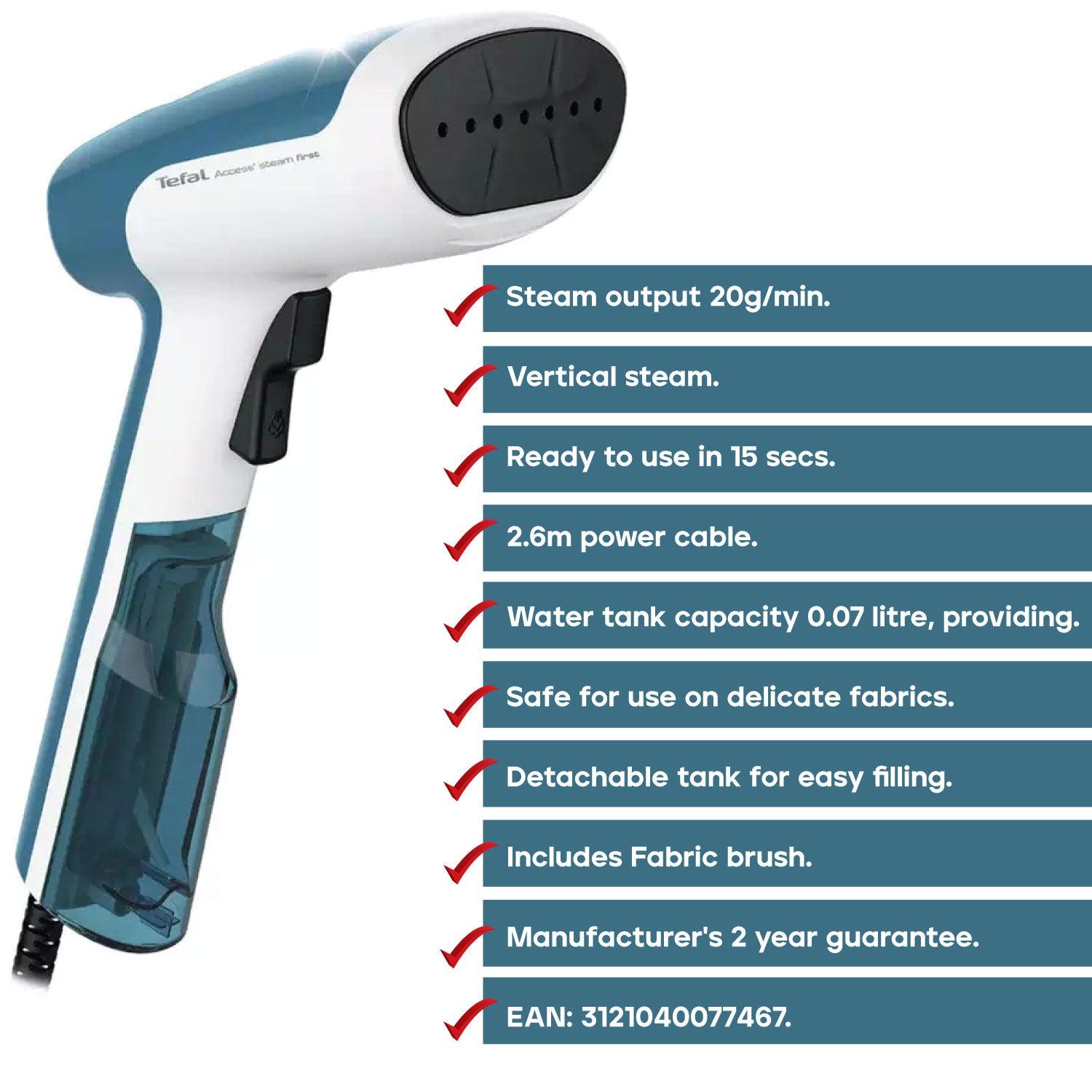 Portable Steamer for Clothes - Steam First Handheld Garment Steamer 1300W Apparel & Accessories - Tophatter Daily Deals