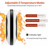 Electric Hot Rechargeable Hand Warmers - Reusable USB Hand Warmer 10000mAh Electric Portable Pocket Hand Warmers Double-sided Heat Health & Beauty - Tophatter Daily Deals