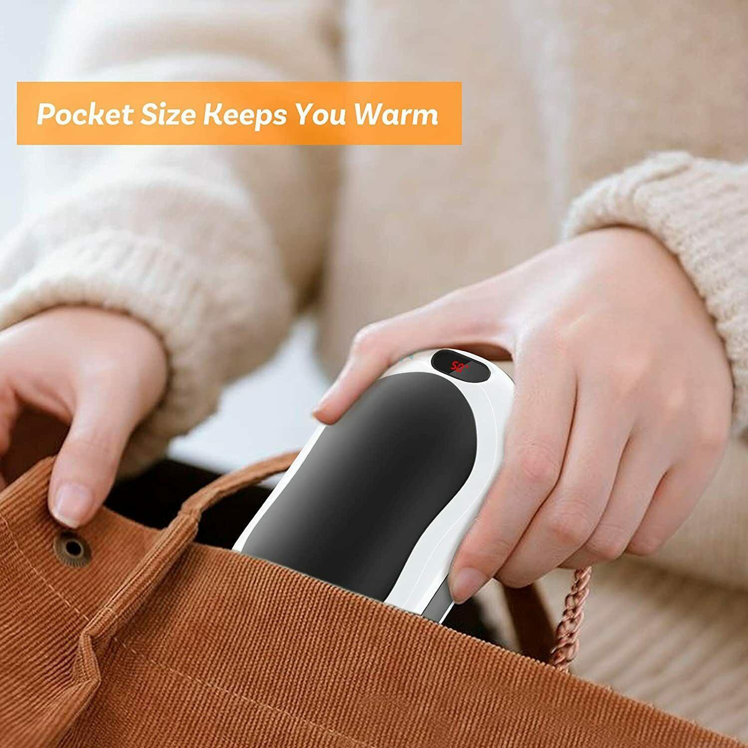 Electric Hot Rechargeable Hand Warmers - Reusable USB Hand Warmer 10000mAh Electric Portable Pocket Hand Warmers Double-sided Heat Health & Beauty - Tophatter Daily Deals