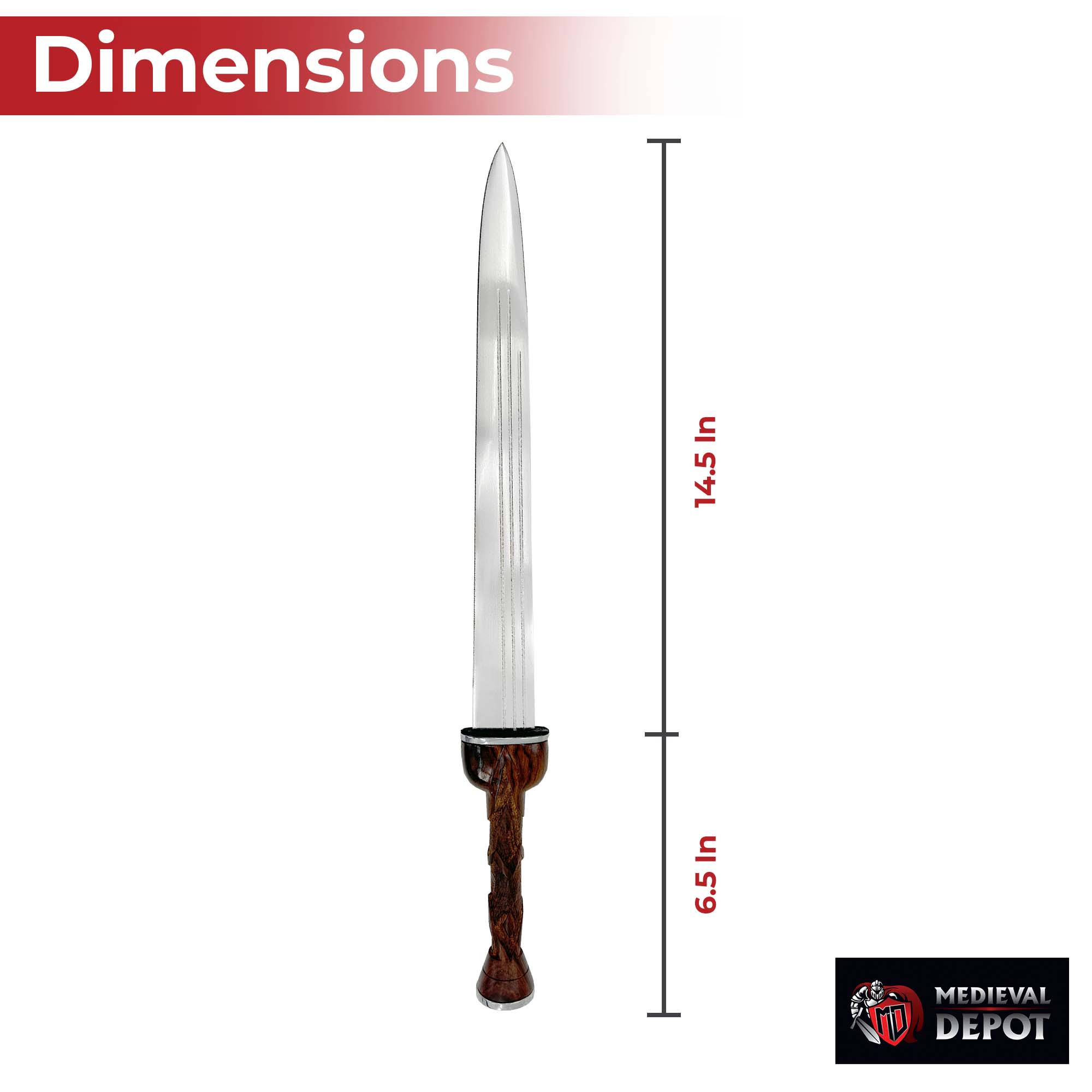 Handforged Scottish Dirk Short Sword with carved Rosewood handle Swords - Tophatter Daily Deals