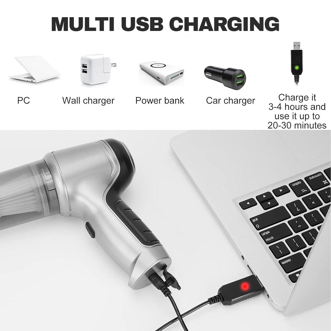 Powerful Hoover for Car - Car Vacuum Cleaner Wet/Dry Cordless Strong Suction Handheld Cleaning UK Apparel & Accessories - Tophatter Daily Deals