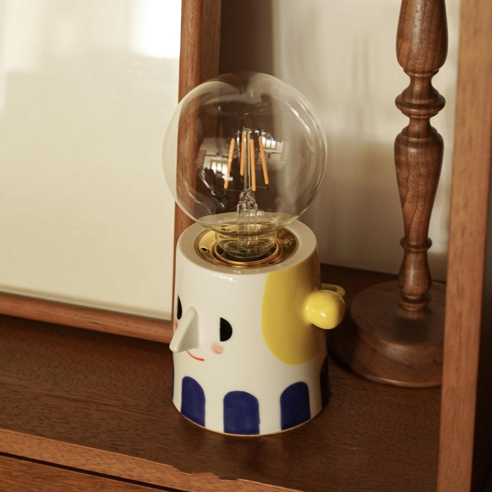 Handmade Ceramic Bedside Lamp Bedside Lamp - Tophatter Daily Deals
