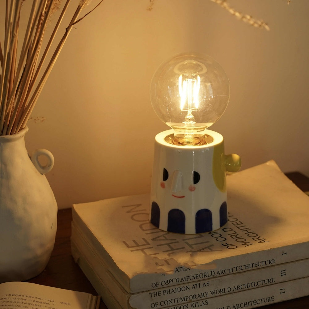 Handmade Ceramic Bedside Lamp Bedside Lamp - Tophatter Daily Deals