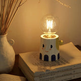 Handmade Ceramic Bedside Lamp Bedside Lamp - Tophatter Daily Deals