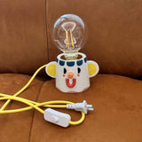Handmade Clown Ceramic Table Lamp Table Lamp - Tophatter Daily Deals