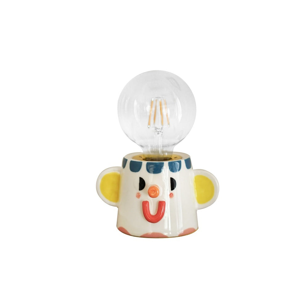 Handmade Clown Ceramic Table Lamp Table Lamp - Tophatter Daily Deals
