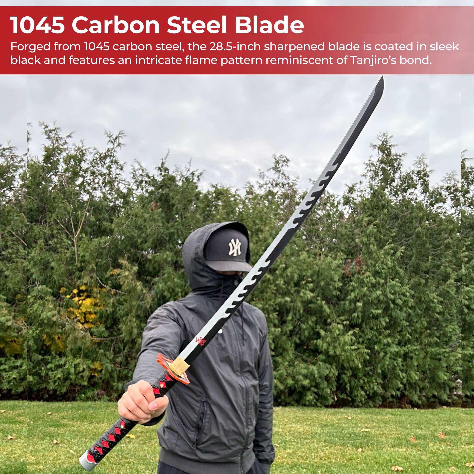Handmade Tanjiro Flame Sword Swords - Tophatter Daily Deals
