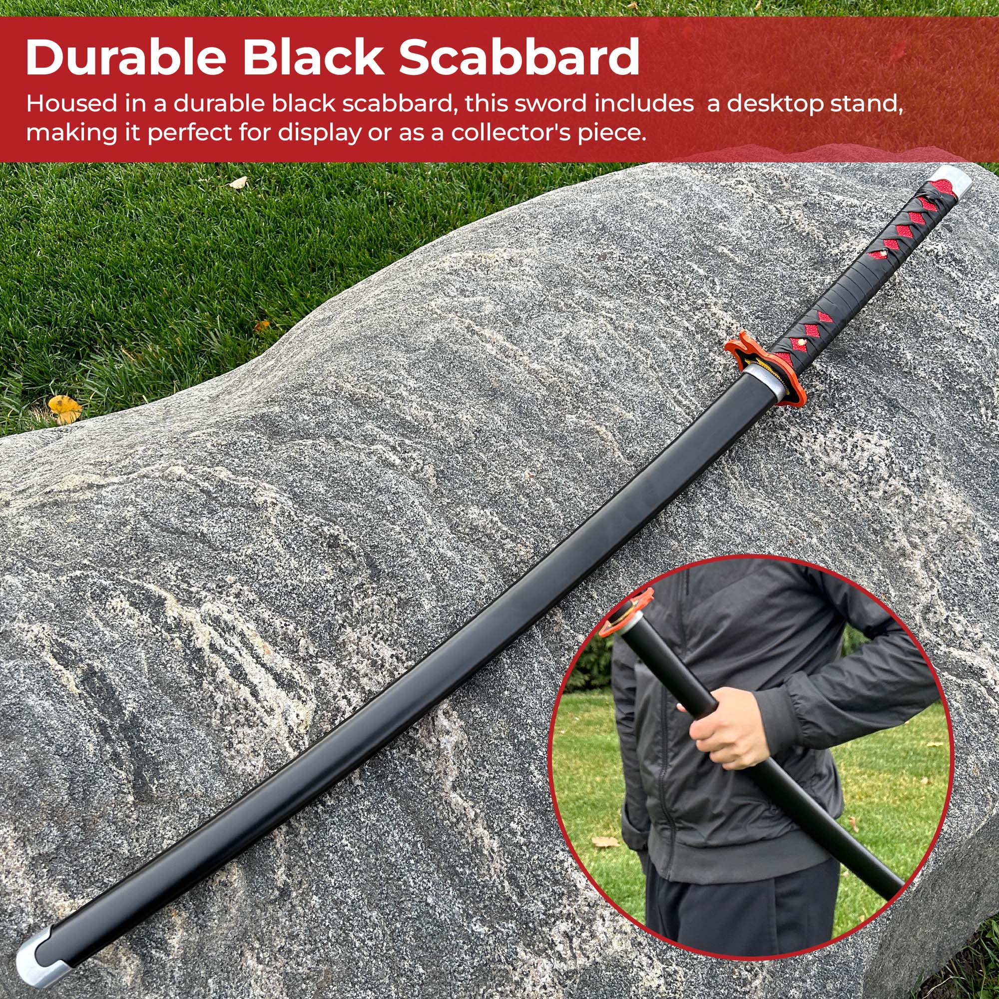 Handmade Tanjiro Flame Sword Swords - Tophatter Daily Deals