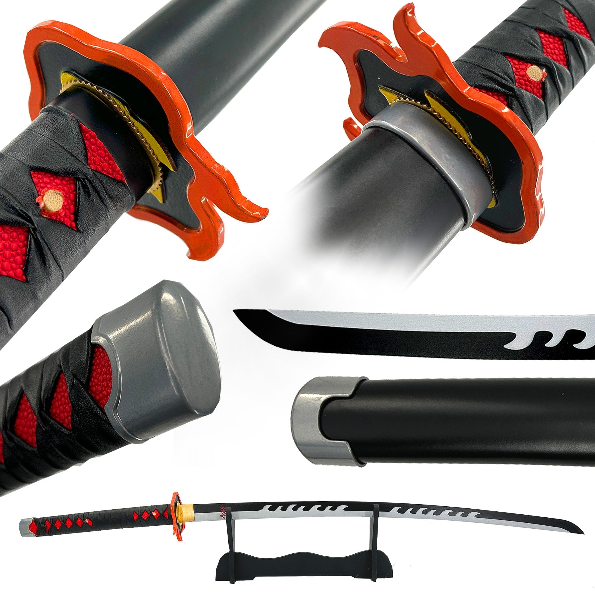 Handmade Tanjiro Flame Sword Swords - Tophatter Daily Deals