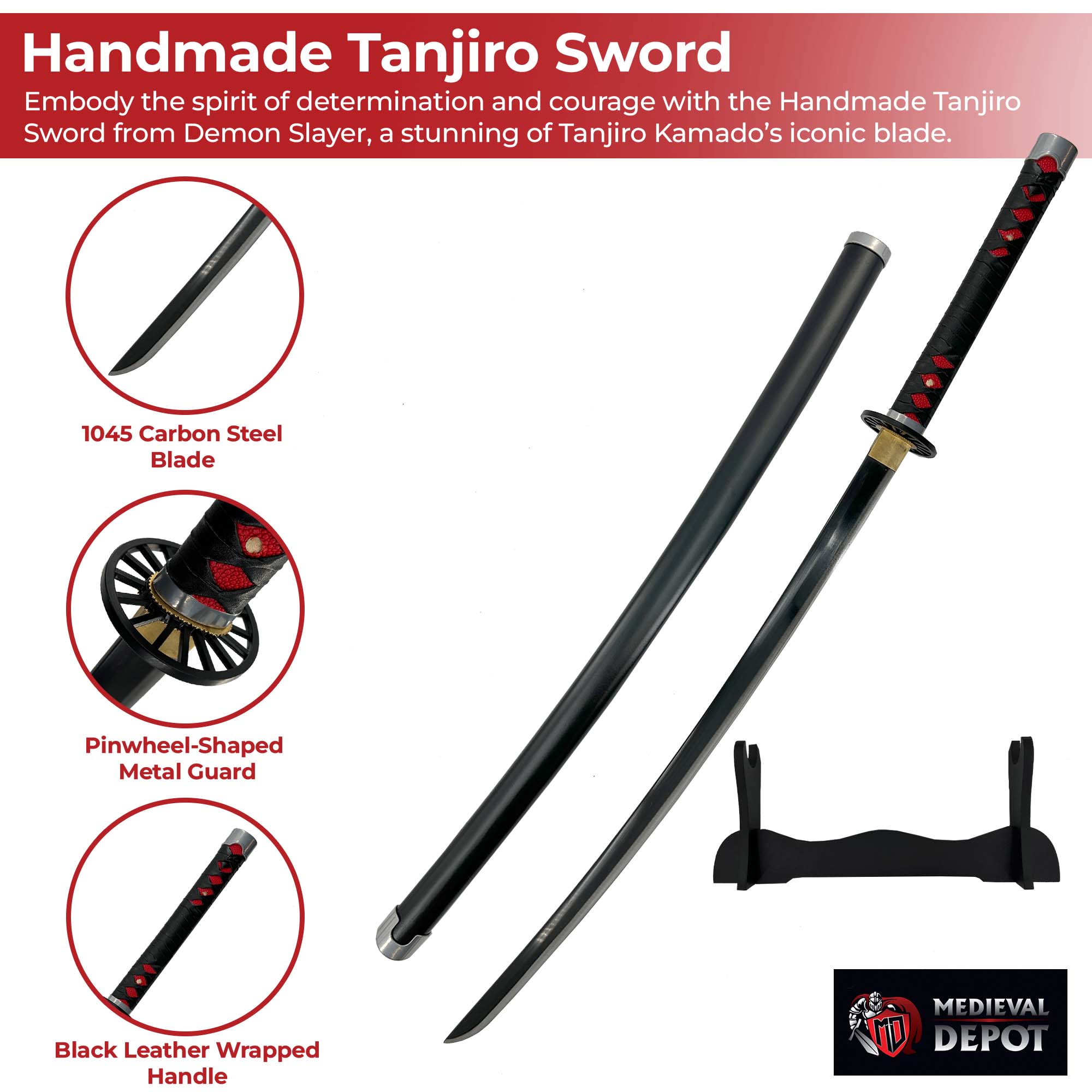 Handmade Tanjiro Sword from Demon Slayer Swords - Tophatter Daily Deals