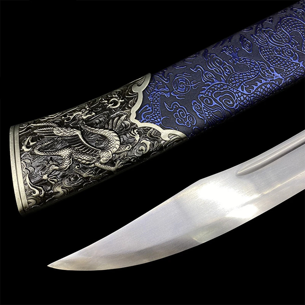 Handmade Blue Tiger High Manganese Steel Chinese Sword - Tophatter Daily Deals