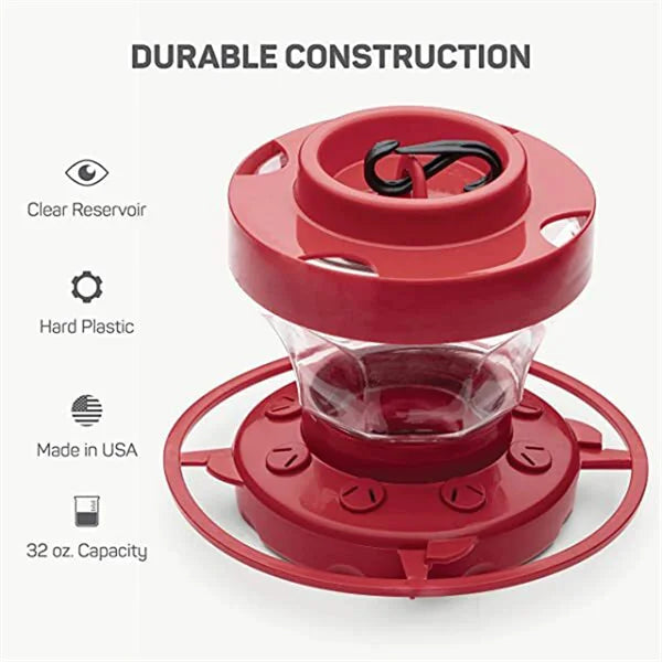 Hummingbird Feeder Hanging Bee Proof With Perch 16oz - Tophatter Daily Deals