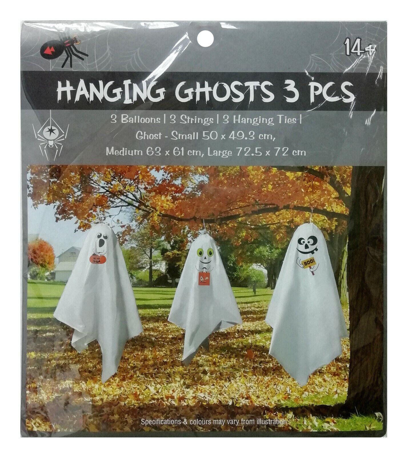 Happy Halloween Balloons - 3X Hanging Ghost Balloons Bags Scary Party Decorations Festive & Franchise - Tophatter Daily Deals