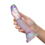 Hanky Panky Confetti Filled Clear 7.5" Dildo Glow in the Dark > Dildos > Realistic Dildos - Tophatter Daily Deals