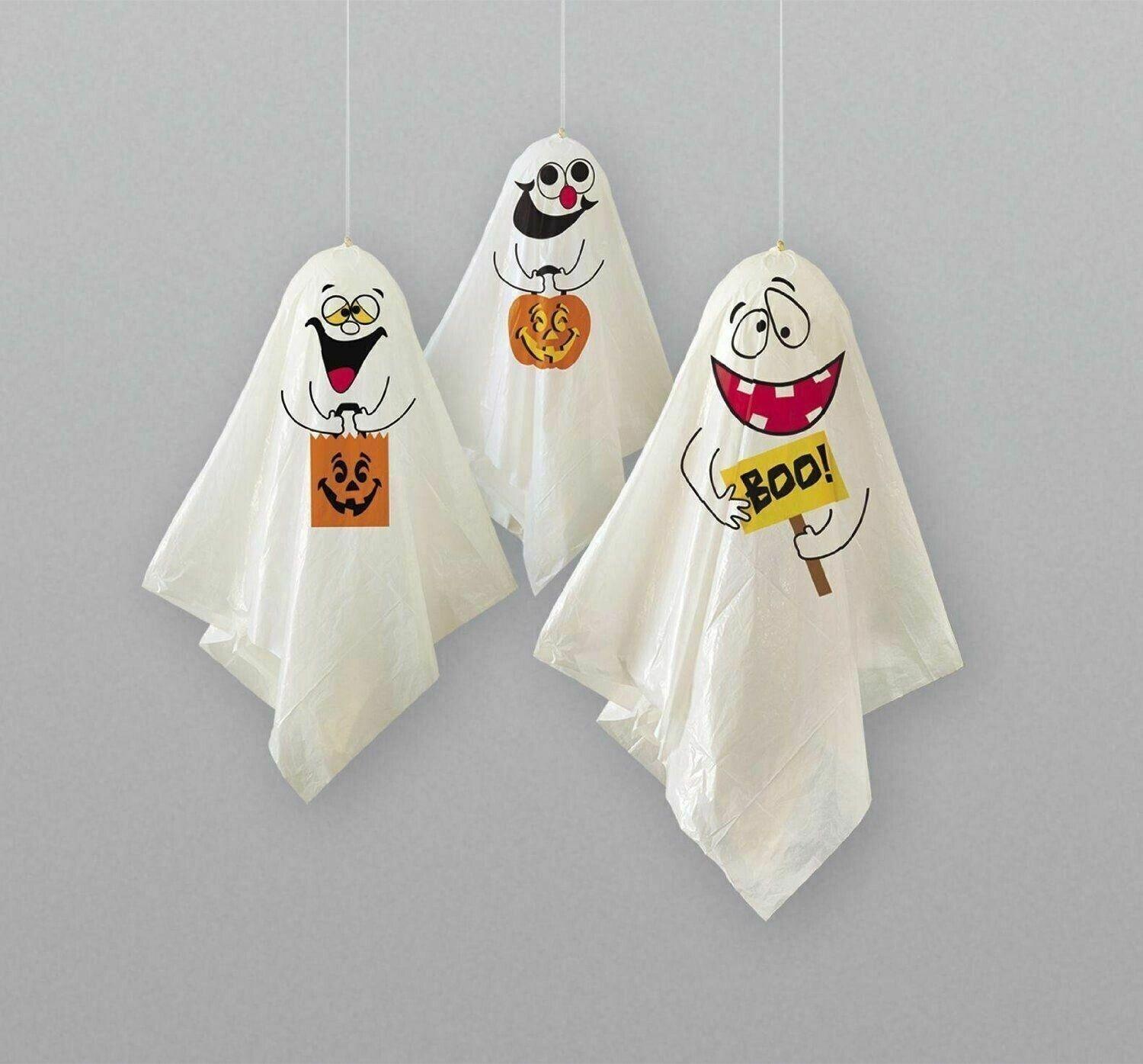 Happy Halloween Balloons - 3X Hanging Ghost Balloons Bags Scary Party Decorations Festive & Franchise - Tophatter Daily Deals