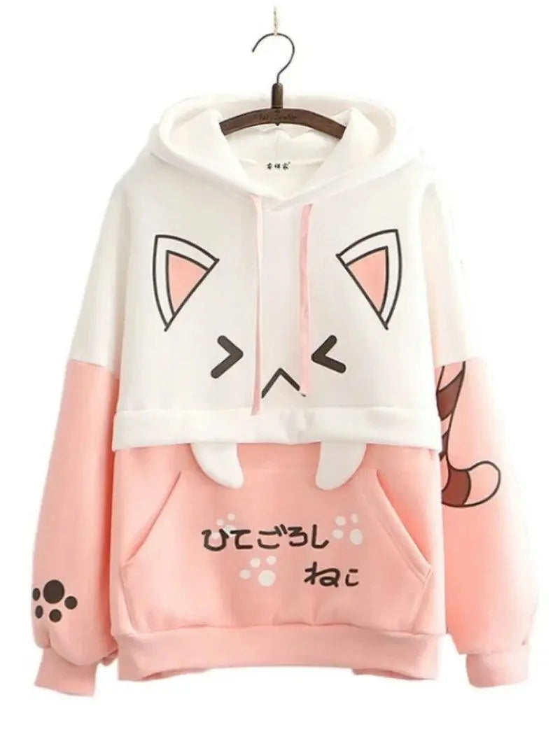 Harajuku Kawaii Hoodies Anime Cotton Fleece Sweatshirt Hooded - Tophatter Daily Deals
