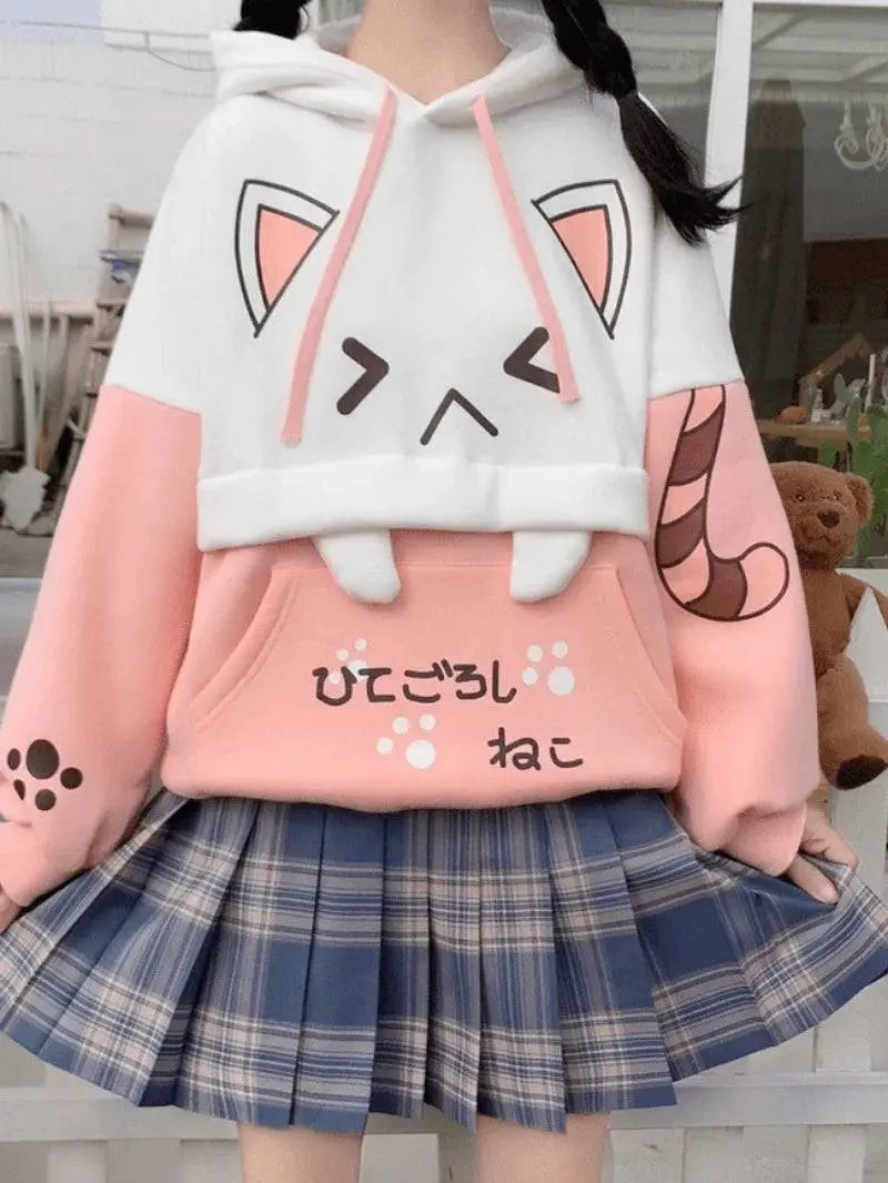 Harajuku Kawaii Hoodies Anime Cotton Fleece Sweatshirt Hooded - Tophatter Daily Deals