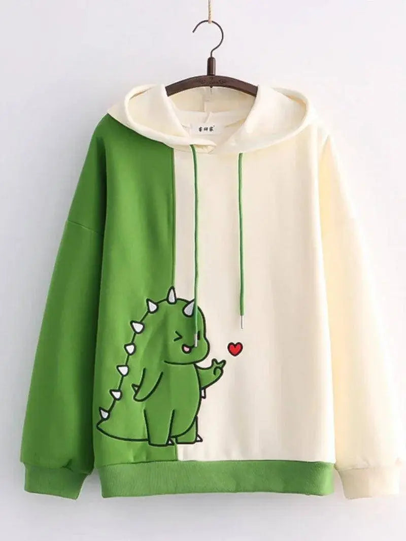 Harajuku Kawaii Hoodies Anime Cotton Fleece Sweatshirt Hooded Fleecegreen5 One Size - Tophatter Daily Deals