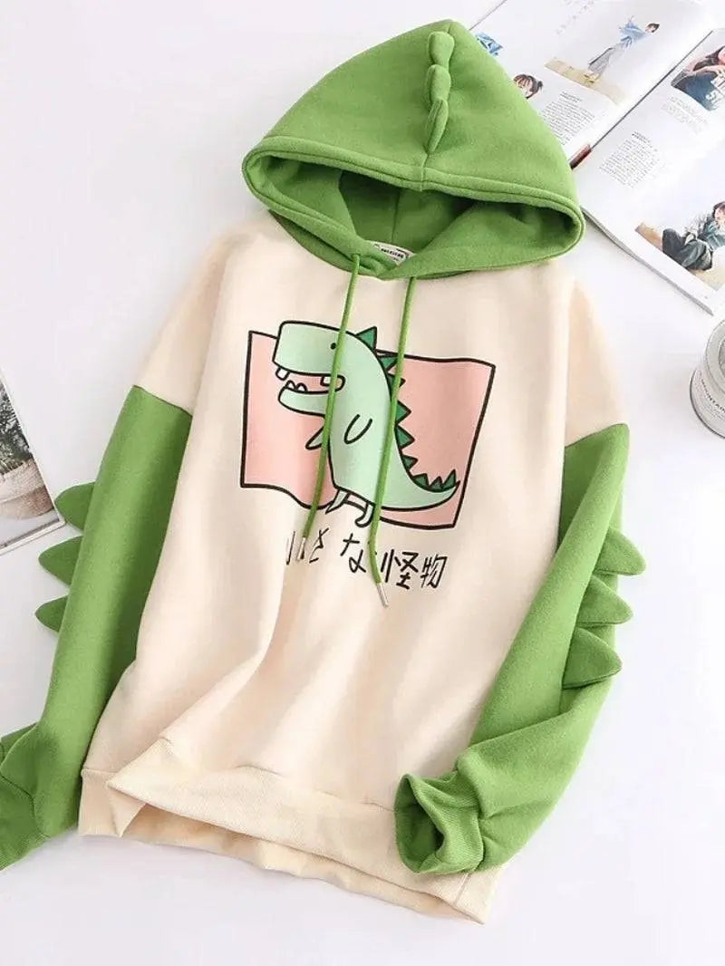 Harajuku Kawaii Hoodies Anime Cotton Fleece Sweatshirt Hooded Fleecegreen1 One Size - Tophatter Daily Deals