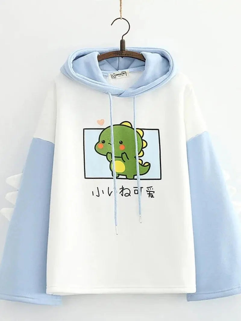 Harajuku Kawaii Hoodies Anime Cotton Fleece Sweatshirt Hooded Fleeceblue 4 One Size - Tophatter Daily Deals