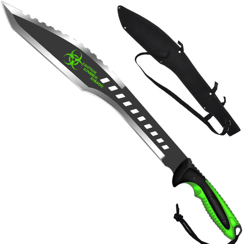 Harbinger Zombie Death Full Tang Tanto Futuristic Machete - TOPHATTER'S ARMORY DEALS Collectible Weapons - Tophatter Daily Deals