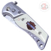 Harley Davidson Automatic Knife Small w/ Safety Lock - Ivory Knife-Auto - Tophatter Daily Deals