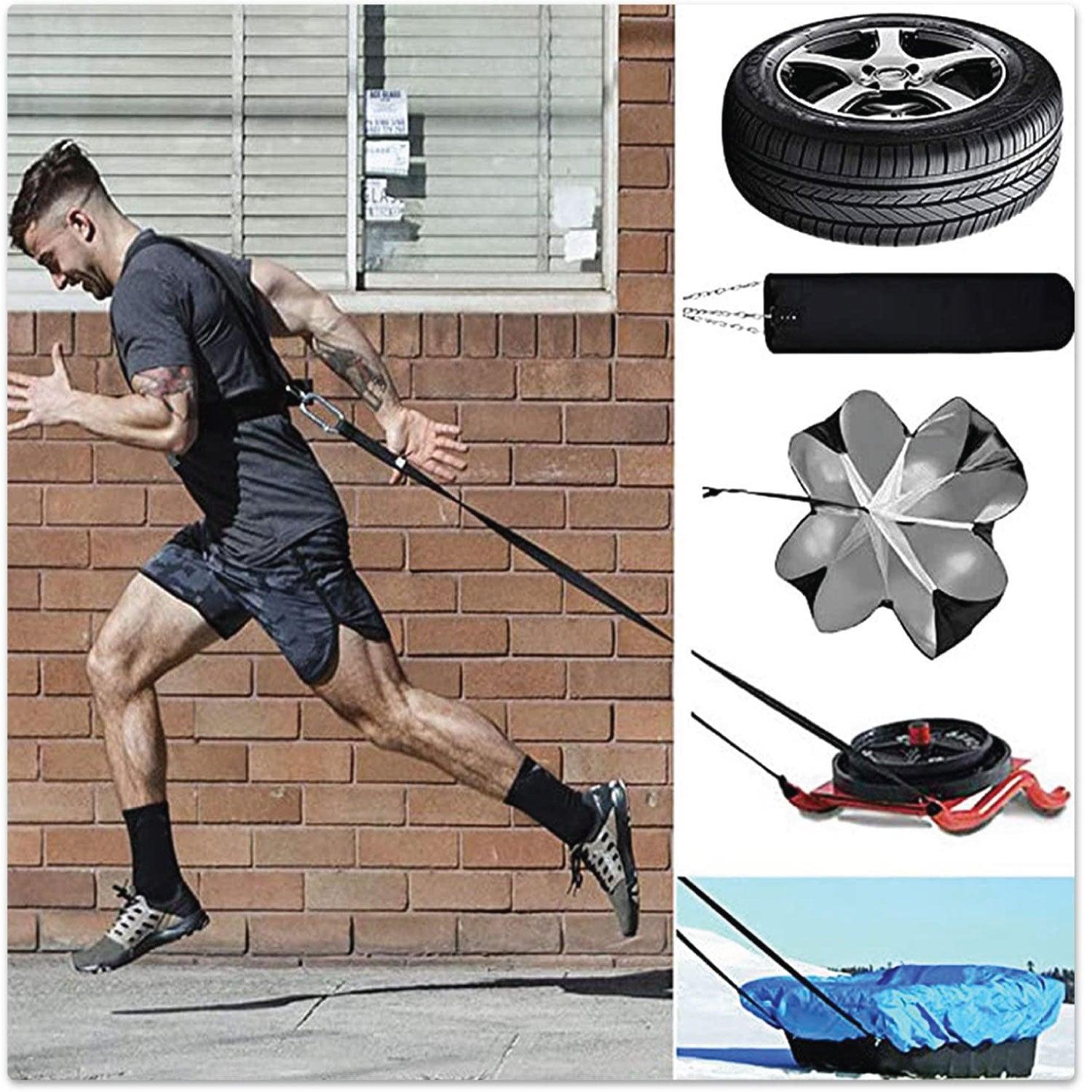 Sled Pulling Belt - Waist Resistance Bands Workout Resistance Shoulder Pulling Strap Sled Harness Exercise & Fitness - Tophatter Daily Deals