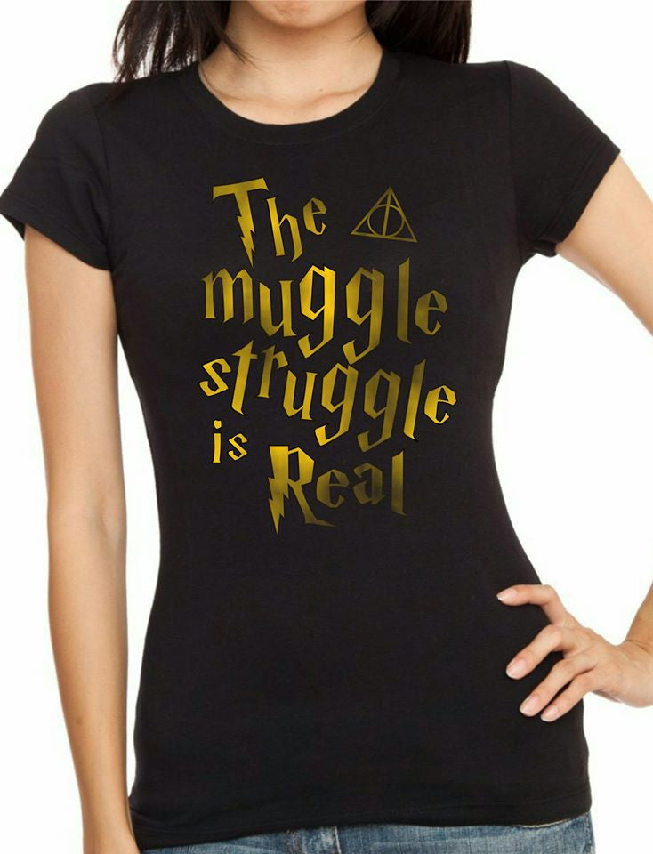 Harr Potter - The Muggle Struggle Is Real T-Shirt - Tophatter Daily Deals
