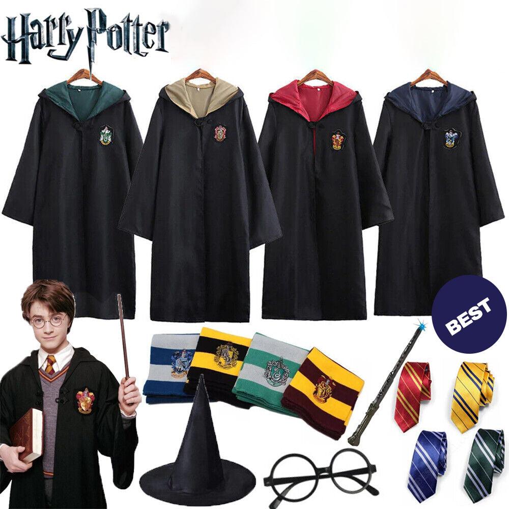 Harry Potter Costumes - Harry Potter Gryffindor Ravenclaw Slytherin Robe Cloak Tie Costume Wand Scarf Apparel & Accessories - Tophatter Daily Deals