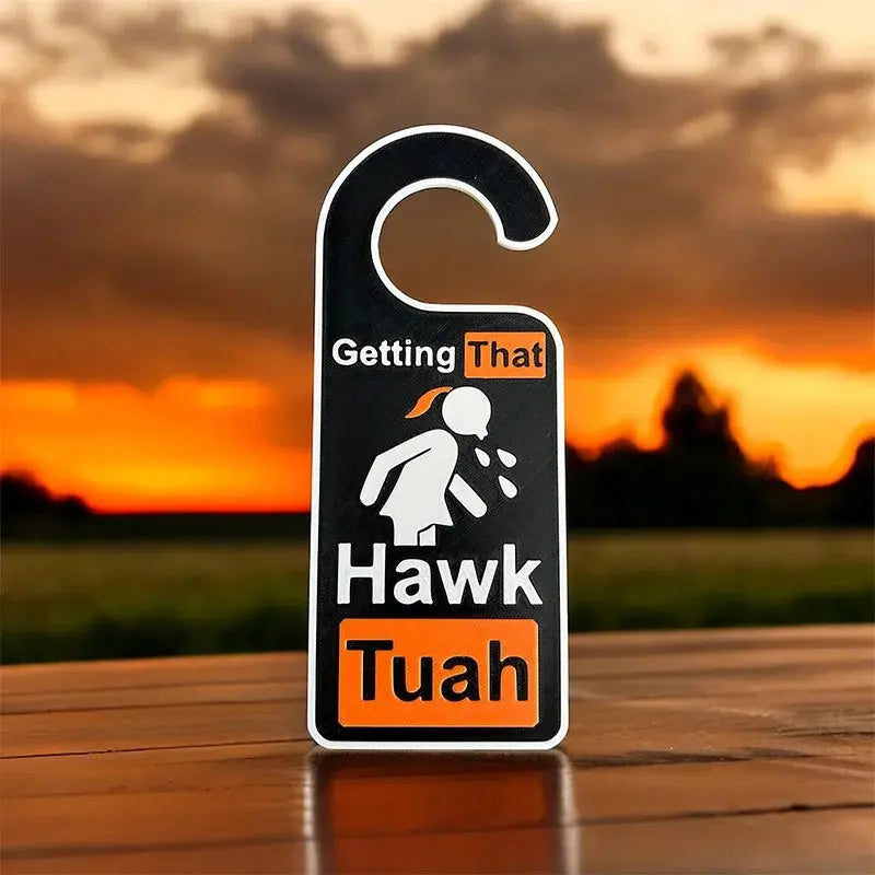 Hawk Tuah Spit On That Thang Funny Door Knob Hanger Emoji Stickers Prank Gifts - Tophatter Daily Deals