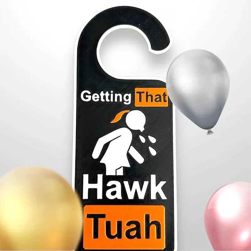 Hawk Tuah Spit On That Thang Funny Door Knob Hanger Emoji Stickers Prank Gifts - Tophatter Daily Deals