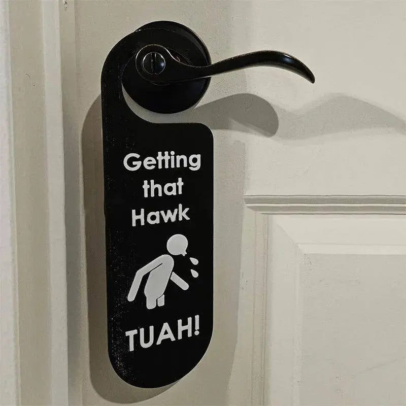 Hawk Tuah Spit On That Thang Funny Door Knob Hanger Emoji Stickers Prank Gifts Orange - Tophatter Daily Deals