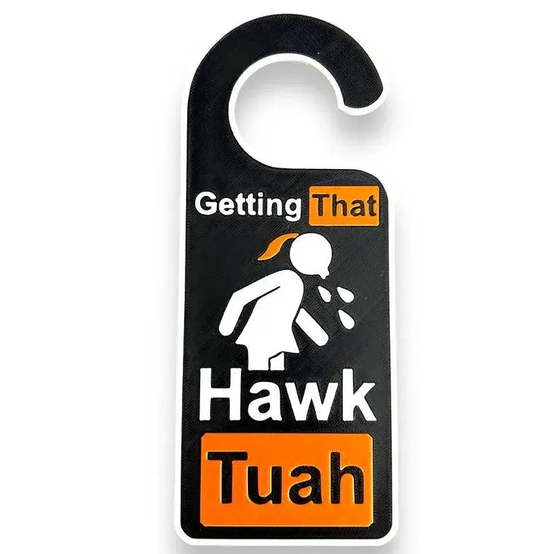 Hawk Tuah Spit On That Thang Funny Door Knob Hanger Emoji Stickers Prank Gifts knob hanger - Tophatter Daily Deals