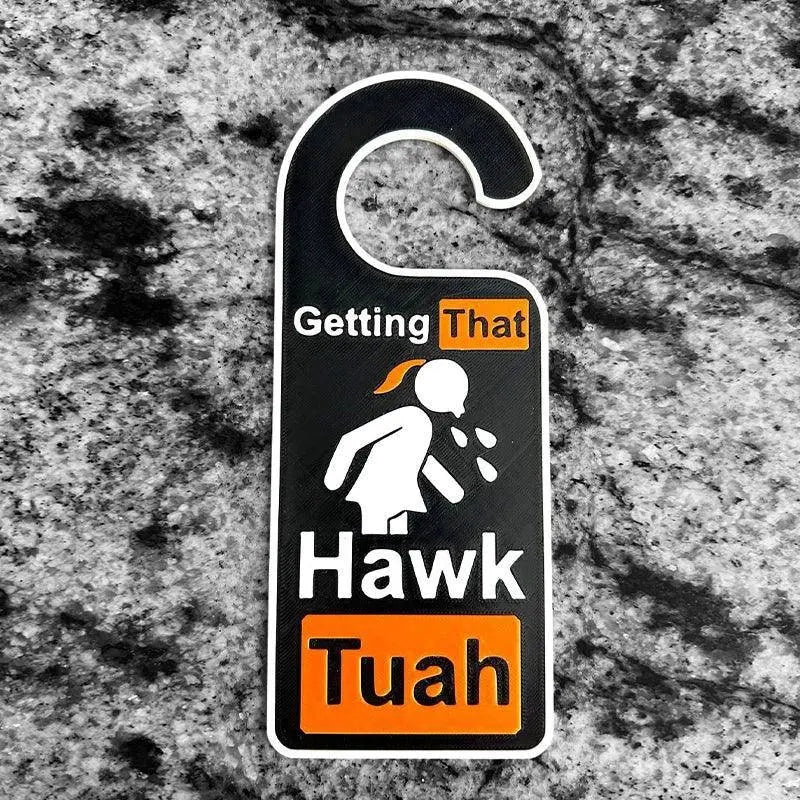 Hawk Tuah Spit On That Thang Funny Door Knob Hanger Emoji Stickers Prank Gifts - Tophatter Daily Deals