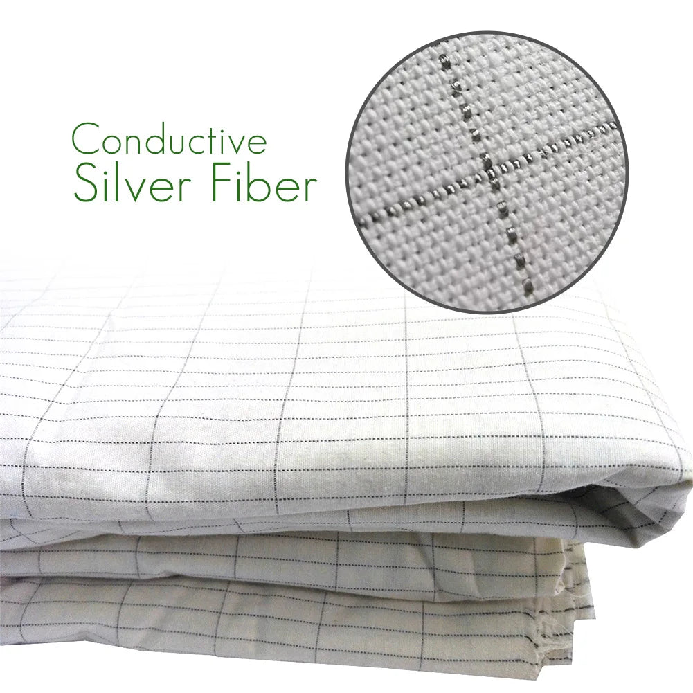 Earthing Bed Sheet Conductive Silver Antistatic Sheet - Tophatter Daily Deals