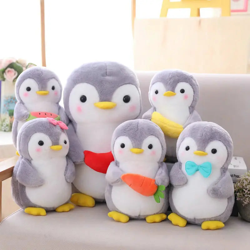 Penguin Matching Couples His 'n' Hers Plush Toys Bowtie Hair Bow Pink Blue Animals - Tophatter Daily Deals