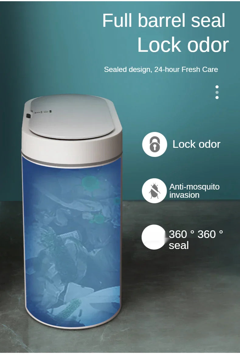 Sensor Trash Can Touchless 8L Kitchen Bathroom Bin Compact - Tophatter Daily Deals