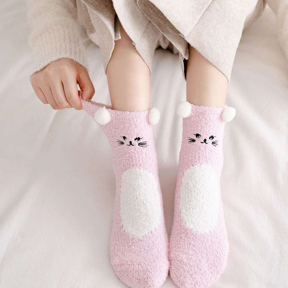 Cute Animal Fuzzy Socks Animals - Tophatter Daily Deals