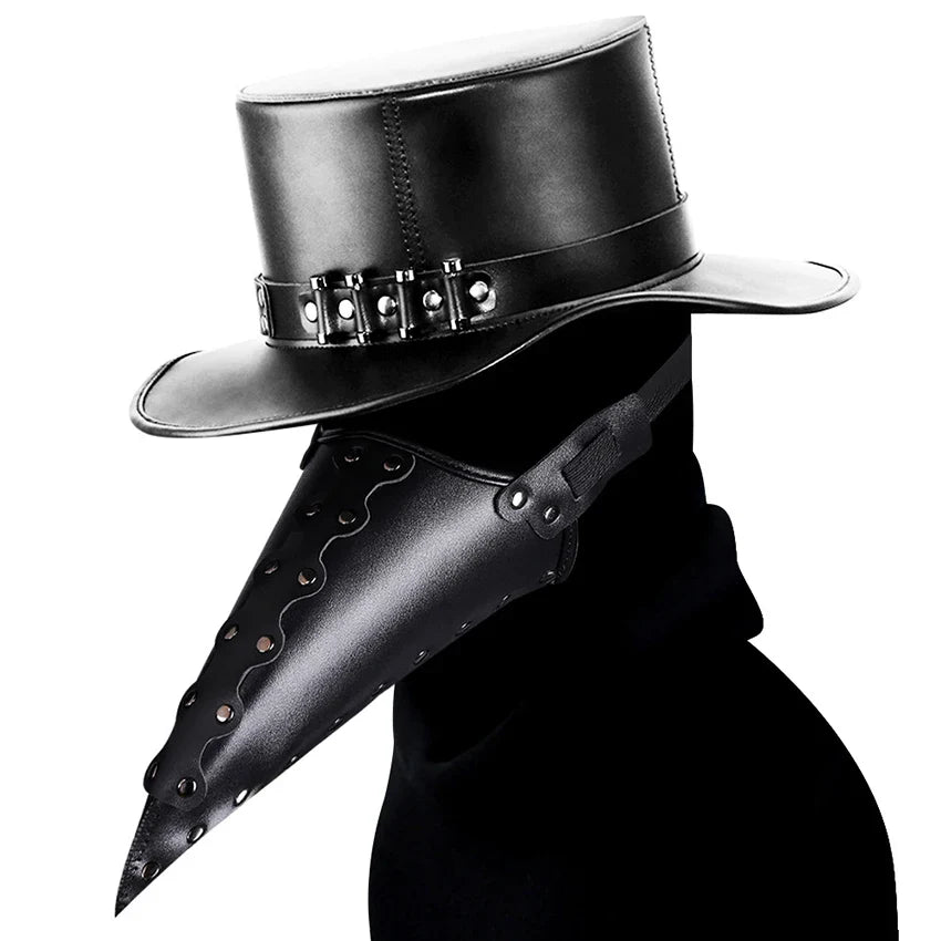 Plague Doctor PU Leather Mask Steampunk Halloween 2025 - Tophatter Daily Deals