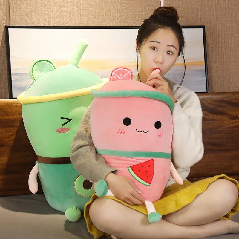 Avocado Watermelon Strawberry Orange Boba Bubble Fruit Milk Tea Plush Toy Food - Tophatter Daily Deals