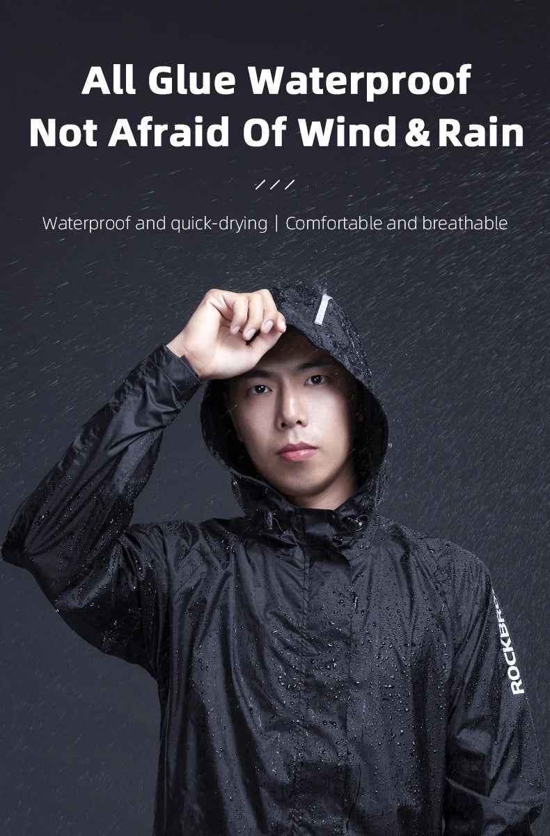 Waterproof Mens Cycling Jacket - Hooded, Nylon, For Rain - Tophatter Daily Deals