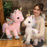 Unicorn Dream Rainbow Plush Toy High Quality Pink Horse Sweet Girl Home Decor Sleeping Pillow Gift For Kids up to 100cm Mythical - Tophatter Daily Deals