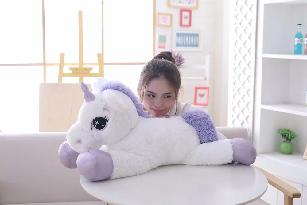 Huge Mystical Unicorn Plush Toy - 110cm Mythical - Tophatter Daily Deals