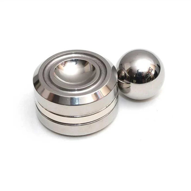 Magnetic Metal Gyroscope Fidget Toy Chrome Stress Reliever 1 Pcs 3 - Tophatter Daily Deals