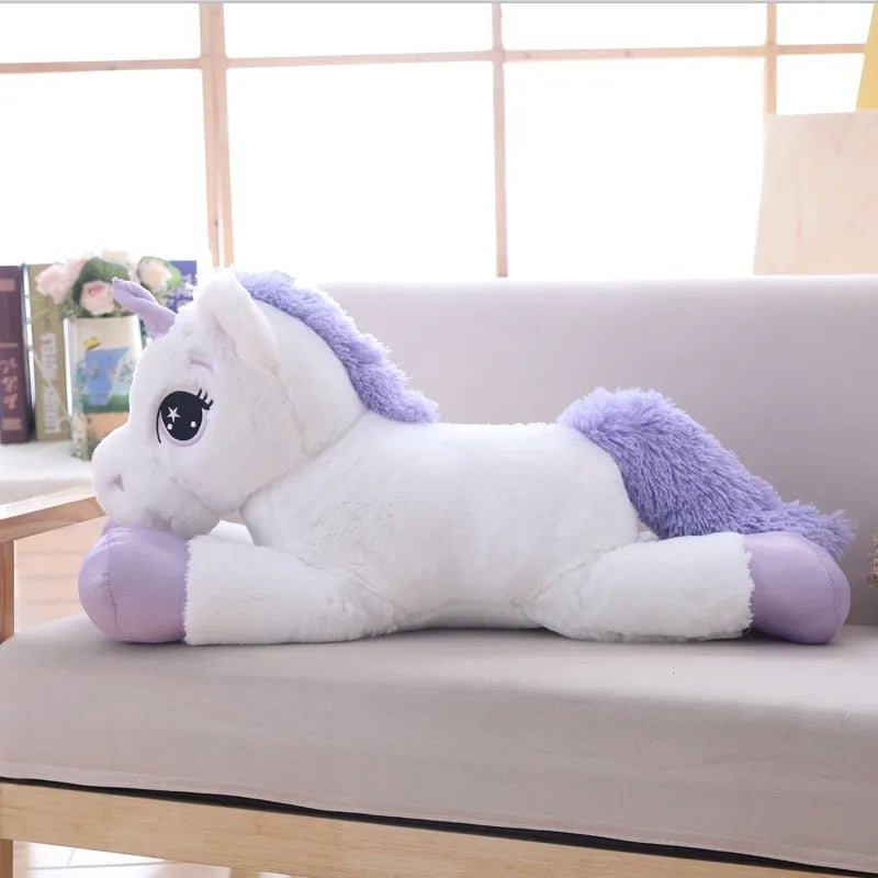 Huge Mystical Unicorn Plush Toy - 110cm White Mythical - Tophatter Daily Deals