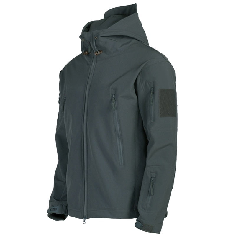 Waterproof Men's Outdoor Jacket - Military Cut, Poly Blend - Tophatter Daily Deals