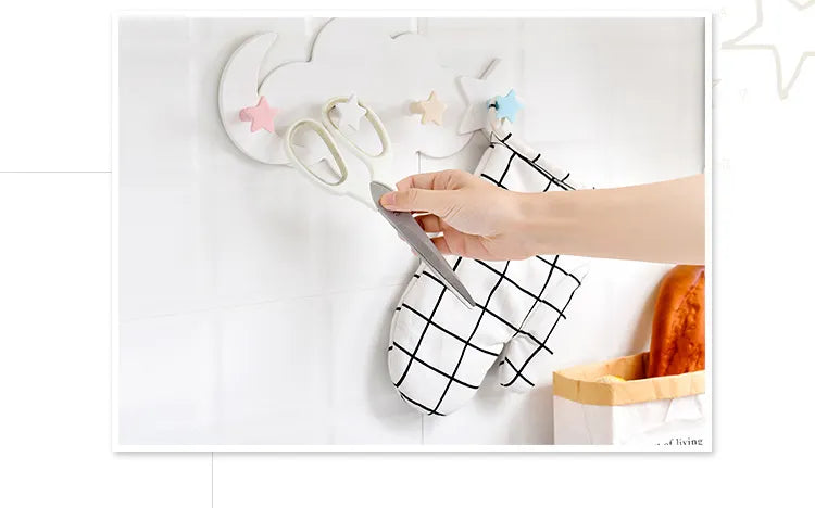 Kawaii Cloud Hooks Children's Room Wall Hanging Decor Rainbows - Tophatter Daily Deals